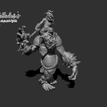 gork - chained troll store fantasy football goblin fantasy-football 3d print model - Mito3D