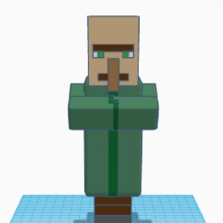 green villager minecraft simple 3D print model - Mito3D
