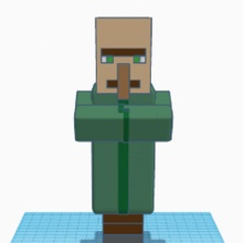 yeşil köylü Minecraft basit 3d print model - Mito3D