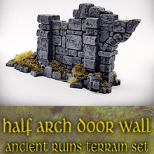 arch door wall ancient ruins terrain set store rpg wargaming warhammer supportless tabletop dnd scatter terrainify 3d print model - Mito3D