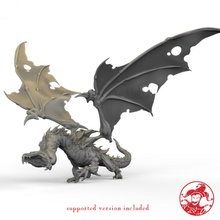 strigan witch dragon 3 inch base 90+ mm height huge miniature board dragons dungeons fantasy game mini rpg tabletop corrupted d&d pre-supported swargard 3d print model - Mito3D