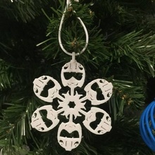 scout trooper flake christmas decoration & garden starwars starwarsflake scouttrooper 3d print model - Mito3D