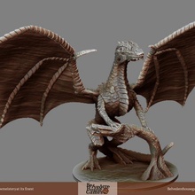 adult frost dragon pre-supported mini dragons dungeons rpg support wargaming dungeonsanddragons tabletop wargame dungeon dnd pathfinder frostgrave ttrpg roleplayinggame presupported 3d print model - Mito3D