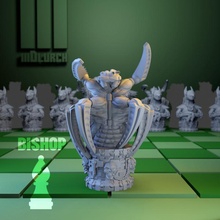 xadrez bispo ciborgue estilo aranha peças jogo tabuleiro tampo mesa costa 3d print model - Mito3D
