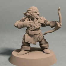 nikta archer pose 2 - 3d printable miniature stl dragons dungeons fantasy goblin rpg wargaming warrior tabletop ttrpg legendbuilds 3d print model - Mito3D