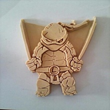 bas relief tortue ninja leonardo bois anime friki maravilla mutante tortuga 3d print model - Mito3D