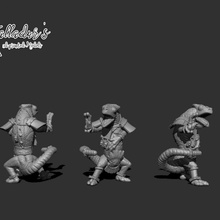 lizard-folk small guy 2 fantasy football lizard 3d print model - Mito3D