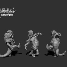 lizard-folk small guy 4 fantasy football lizard 3d print model - Mito3D