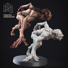 wolfman - cryptid presupported 32mm scale store 3d 40k creature dragons dungeons fantasy game gaming hell kickstarter man mini monster printing rpg skin warhammer wolf hunter miniature mars pc printed tabletop fury cyberpunk supports 3d print model - Mito3D
