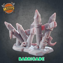 lutin barricade bête créature environnement monstre orc soutenir guerrier défense table dnd camp goblinoïde 3d print model - Mito3D