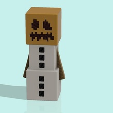 Minecraft snowgolem brinquedo 3dprinted 3d print model - Mito3D