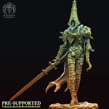 brother silence store boss dark epic fantasy head sword pyramid guardian 32mm pyramidhead 3d print model - Mito3D