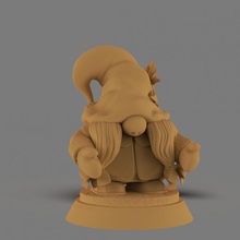 long hair female gnome toys & games cute warhammer miniature kawaii dnd 3d print model - Mito3D