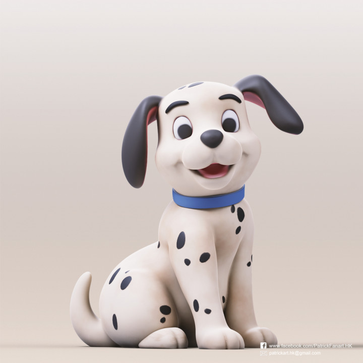 dalmatien mignonne chien 3D print model - Mito3D