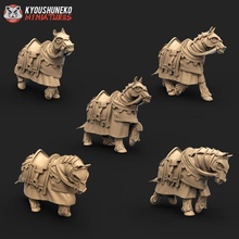 heavy horse mount toys & games dragon dungeons warhammer dnd bretonian kislev 3d print model - Mito3D