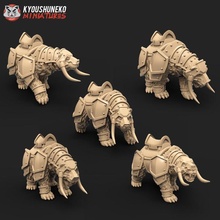 armored polar bear mount toys & games dragon dungeons warhammer dnd 9thage 3d print model - Mito3D