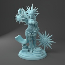 sun-cleric devotee toys & games female human sun priest pinup priestess cleric cultist supported 3d print model - Mito3D