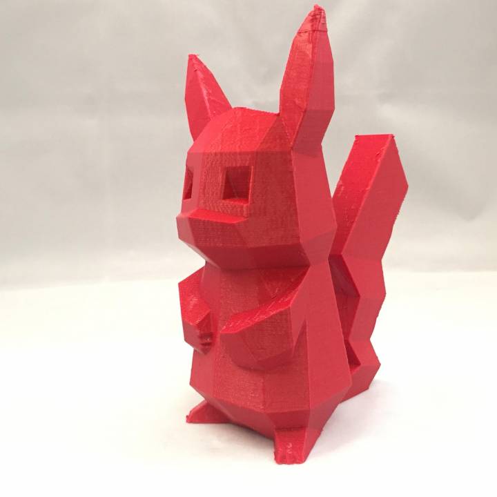 pikachu fan art pokemon poli 3D print model - Mito3D