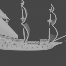 english 17th century galleon & garden england ship spanish armada tudor 1 600 1-600 3d print model - Mito3D