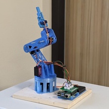 5 asse robot braccio lampone servo pi 3d print model - Mito3D
