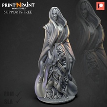 haunted muse toys & games dragons female ghost model undead warhammer miniature supportless age dungeon spirit dnd 9th pathfinder sigmar 3d print model - Mito3D