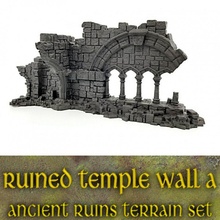 ruined temple wall ancient ruins terrain set toys & games rpg wargaming warhammer supportless tabletop dnd scatter terrainify 3d print model - Mito3D
