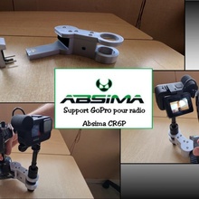 suporte gopro derramar rádio absima cr6p modelismo mmc78 Sherpa 3d print model - Mito3D