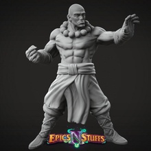 human monk pose 1 variant 2 miniature- pre-supported toys & games dragons dungeons mini miniature tabletop dnd npc 5e 3d print model - Mito3D