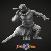 human monk pose 2 variation 1 - pre-supported store dragons dungeons mini miniature tabletop dnd npc 5e 3d print model - Mito3D