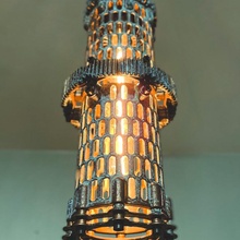 steampunk style abat jour boutique décoration fonctionnel lampe éclairage ombre ancien décor maison vivant edisonbulb lightshader 3d print model - Mito3D