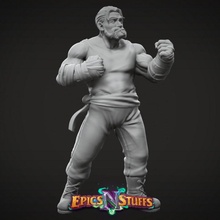 Humain pugiliste pose 1 variation 3 pre supported boutique dragons donjons mini miniature table dnd PNJ 5e 3d print model - Mito3D