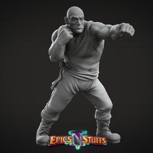 Humain pugiliste pose 2 variation 3 pre supported boutique dragons donjons mini miniature table dnd PNJ 5e 3d print model - Mito3D