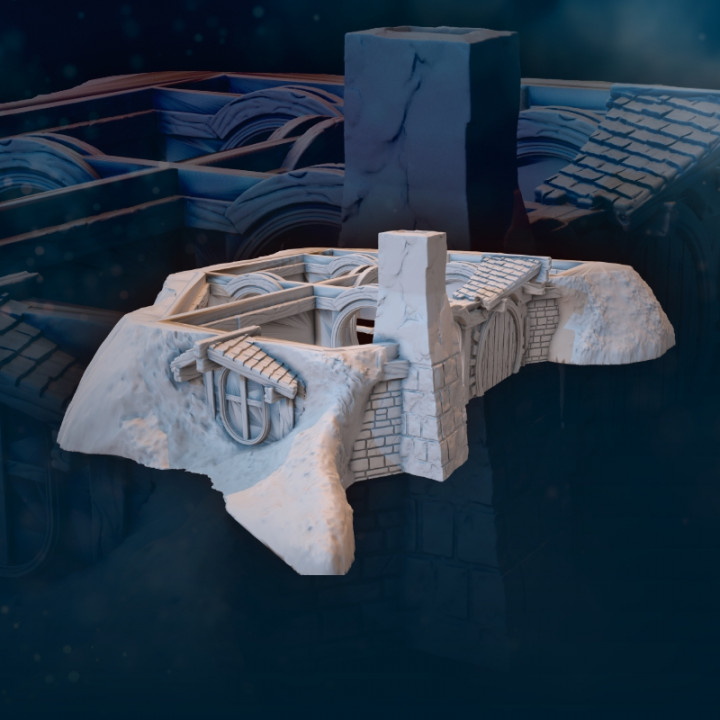 halfmen interior - digital 3dprint patreon scenography davalegames 3D print model - Mito3D