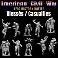 bless casualties - epic history battle american civil war -15mm scale figurine miniature wargame 15mm eskice mort acw 3d print model - Mito3D
