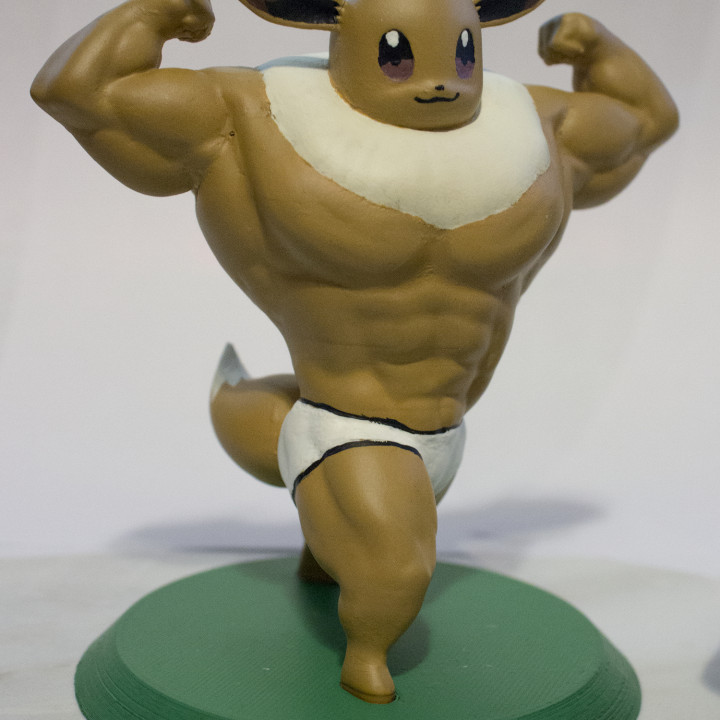 swole eevee Pokémon figuras ultraswole Veelutions 3D print model - Mito3D