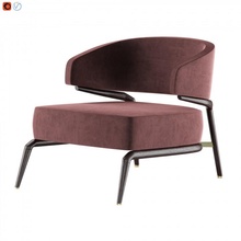 haines fauteuil moderne bois siège tissu 3d print model - Mito3D