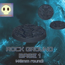 rock suelo base 40mm continuar humano mini miniaturas llanura muertos vivientes guerrero apocalipsis almirante rocas dnd bases decorado enanos 3d print model - Mito3D