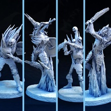 frost bitten berzerker 4 minis store gaming undead winter ice tabletop living arctic dale icewind rime rph 3d print model - Mito3D