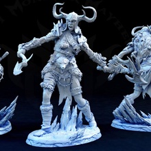frost giant female store fantasy gaming rpg woman snow ice tabletop maiden dale icewind rime 3d print model - Mito3D