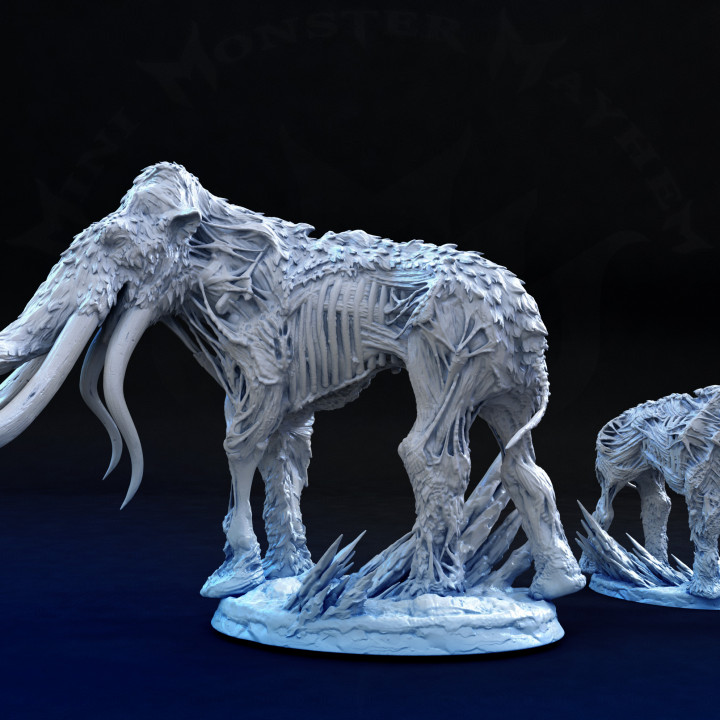 muertos vivientes mamut Tienda fantasía juego azar rpg snow mesa doncella escarcha valle Viento helado rima 3D print model - Mito3D