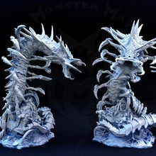 remorhaz Geschäft Kreatur Fantasie Gaming Monster Wurm Eis Tischplatte Tausendfüßler Mädchen Frost Tal Eiswind 3d print model - Mito3D