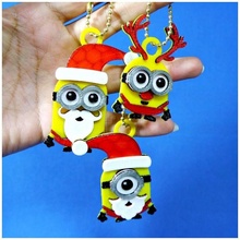 minions keychain magnets -christmas cute version fashion & accessories christmas 3d print model - Mito3D