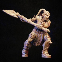 ork warrior female store barbarian fantasy hero monster orc rpg character miniature tabletop wargame 3d print model - Mito3D