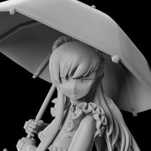 Belfast Azur Şerit anime kız manga Fransızca sabitleme şemsiye etek uzun saç savaş gemisi hizmetçi çorap mandrake kurdeleler Azurlane Fransız 3d print model - Mito3D