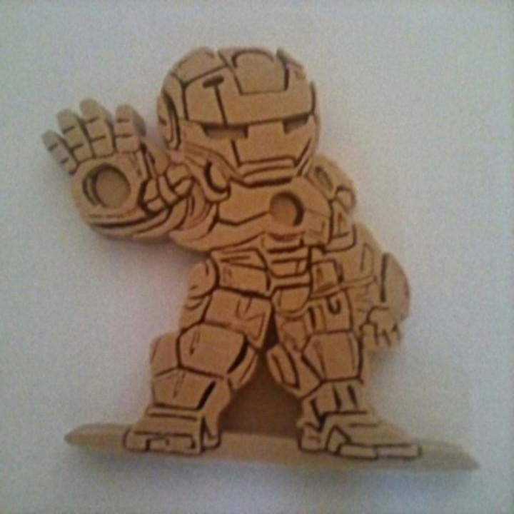 bas relief gem ironman bois anime hayret kozmik kawaii us 3D print model - Mito3D