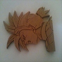 bas relief saiyen trunk bois anime bola cápsula Dragão manga corp Japão 3d print model - Mito3D