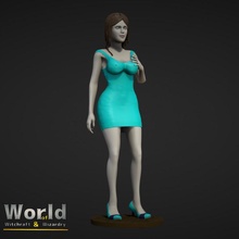 elise mccan - witchcraft & wizardry toys games female figurine girl human lady roleplay rpg sexy wizard women miniature witch tabletop boobs painter dnd pathfinder busty 3d print model - Mito3D