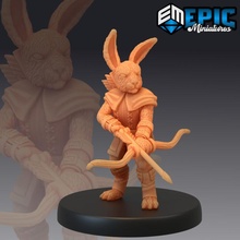 coniglietto ranger coniglio arco freccia roditore arciere giocattoli Giochi Pasqua fantasia medievale mostro rpg warhammer nemico tavolo prigione 3d print model - Mito3D