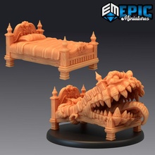 mimic bed furniture monster classic house trap toys & games city medieval rpg warhammer enemy tabletop dungeon encounter dnd pathfinder fanatsy npc 3d print model - Mito3D