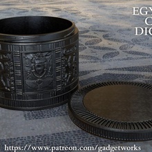 zar Kutu Mısırlı tasarım oyuncaklar oyunlar mücevher takı masaüstü dnd biblo 3d print model - Mito3D